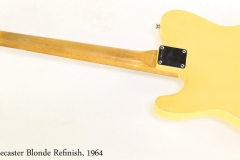 Fender Telecaster Blonde Refinish, 1964    Full Rear VIew