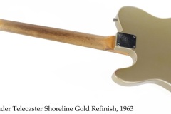 Fender Telecaster Refinish Shoreline Gold, 1963 Full Rear View