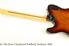 Fender Tele-Sonic Chambered Solidbody Sunburst, 2003 Full Rear View