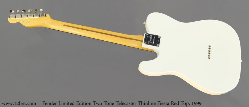 Fender Limited Edition Two Tone Telecaster Thinline Fiesta Red Top, 1999 Full Rear View