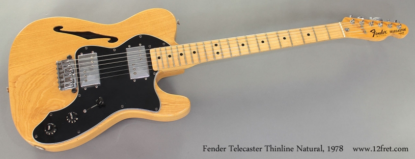 1978 Fender Telecaster Thinline Natural full front view