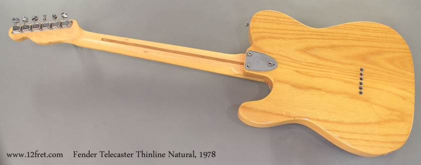 1978 Fender Telecaster Thinline Natural full rear view