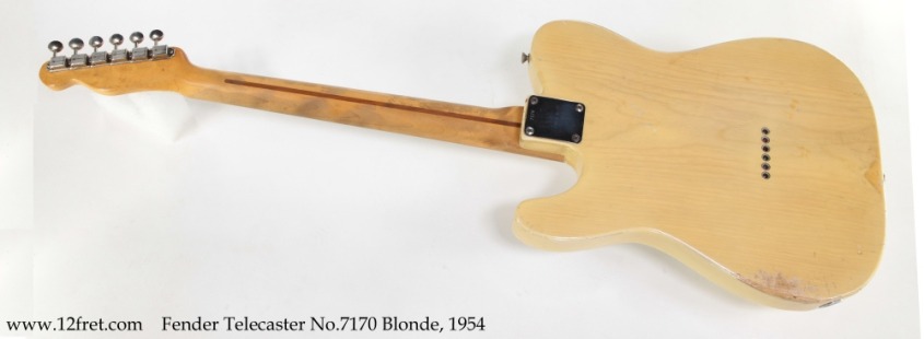 Fender Telecaster No.7170 Blonde, 1954 Full Rear View