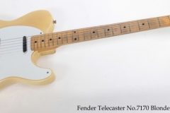 Fender Telecaster No.7170 Blonde, 1954 Full Front View