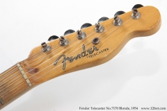Fender Telecaster No.7170 Blonde, 1954 Head Front View