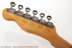 Fender Telecaster No.7170 Blonde, 1954 Head Rear View