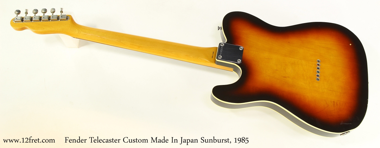 Fender Telecaster Custom Made In Japan Sunburst, 1985   Full Rear View