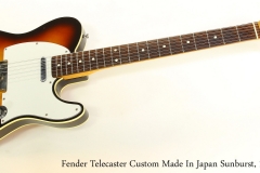 Fender Telecaster Custom Made In Japan Sunburst, 1985   Full Front View