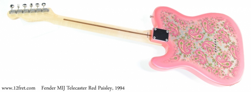 Fender MIJ Telecaster Red Paisley, 1994 Full Rear View
