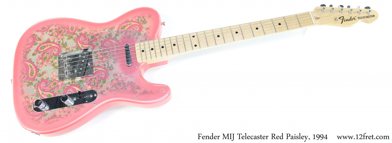 Fender MIJ Telecaster Red Paisley, 1994 Full Front View