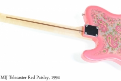 Fender MIJ Telecaster Red Paisley, 1994 Full Rear View
