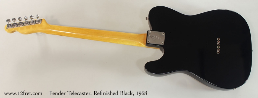 Fender Telecaster, Refinished Black, 1968 Full Rear View