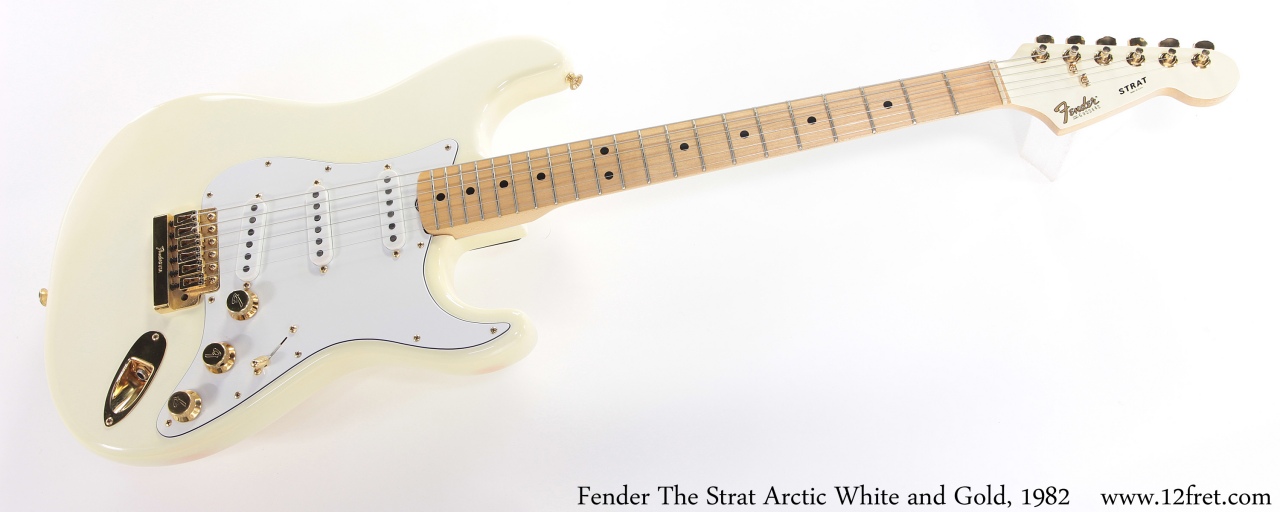 Fender The Strat Arctic White and Gold, 1982 Full Front View