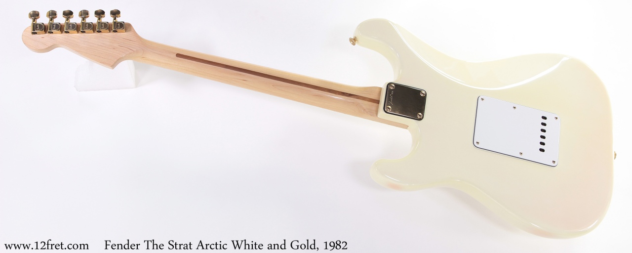 Fender The Strat Arctic White and Gold, 1982 Full Rear View