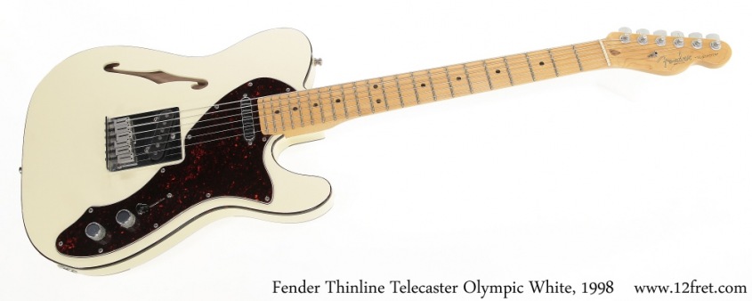 Fender Thinline Telecaster Olympic White, 1998 Full Front View