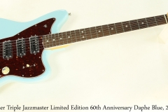 Fender Triple Jazzmaster Limited Edition 60th Anniversary Daphe Blue, 2018 Full Front View