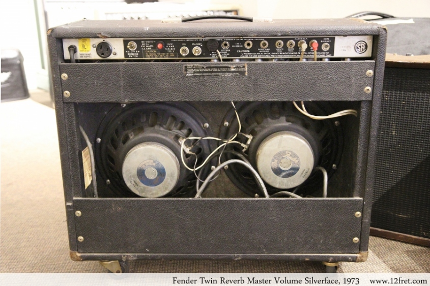 Fender Twin Reverb Master Volume Silverface, 1973 Full Rear View
