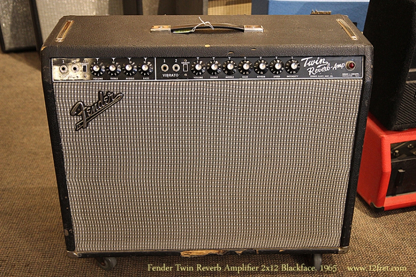 Fender Twin Reverb Amplifier 2x12 Blackface, 1965 Full Front View