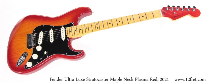 Fender Ultra Luxe Stratocaster Maple Neck Plasma Red, 2021 Full Front View