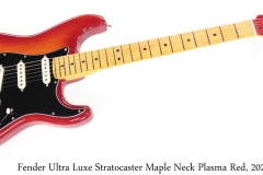 Fender Ultra Luxe Stratocaster Maple Neck Plasma Red, 2021 Full Front View