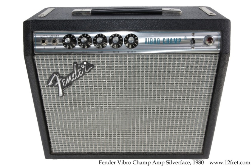 Fender Vibro Champ Amp Silverface, 1980 Full Front View