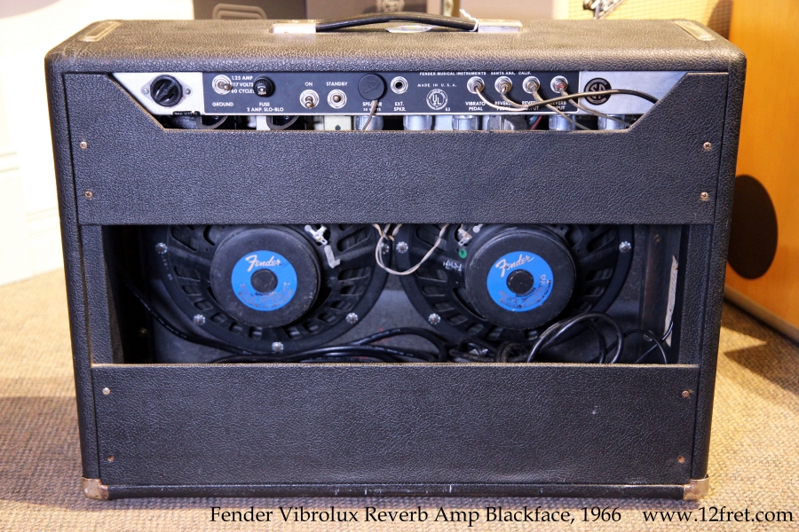 Fender Vibrolux Reverb Amp Blackface, 1966 Full Rear View