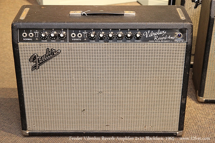 Fender Vibrolux Reverb Amplifier 2x10 Blackface, 1965 Full Front View