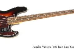 Fender Vintera '60s Jazz Bass Sunburst Full Front View