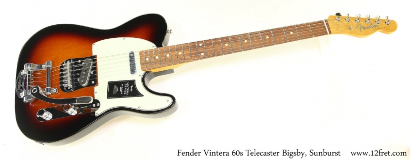 Fender Vintera 60s Telecaster Bigsby, Sunburst Full Front View