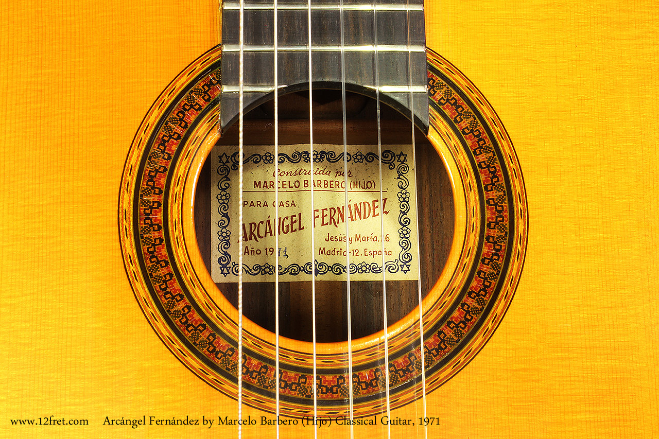 1971 Arc ngel Fern ndez by Marcelo Barbero Hijo Classical Guitar