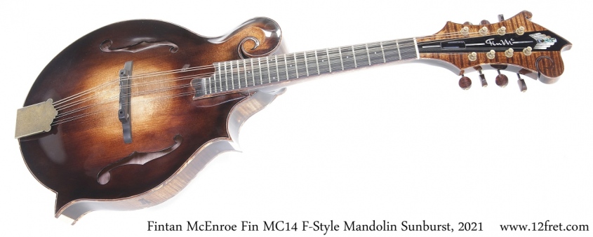 Fintan McEnroe Fin MC14 F-Style Mandolin Sunburst, 2021 Full Front View