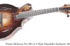 Fintan McEnroe Fin MC14 F-Style Mandolin Sunburst, 2021 Full Front View