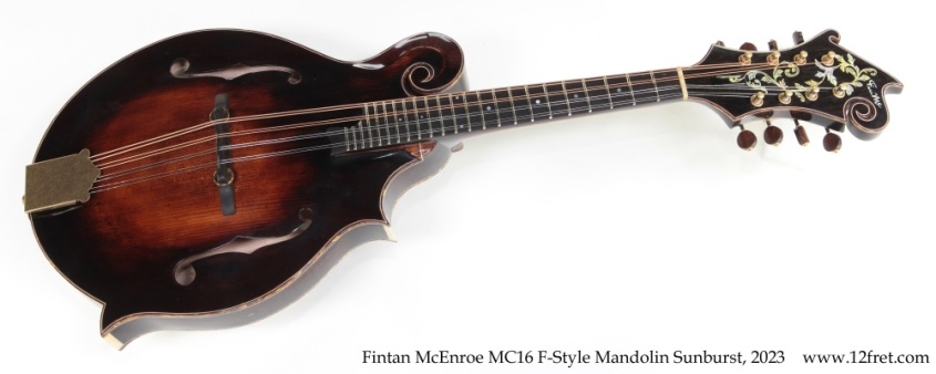 Fintan McEnroe MC16 F-Style Mandolin Sunburst, 2023 Full Front View