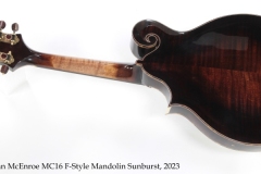 Fintan McEnroe MC16 F-Style Mandolin Sunburst, 2023 Full Rear View