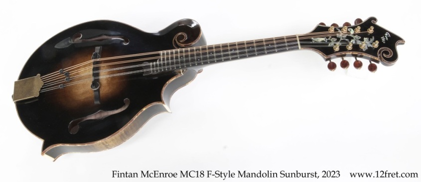 Fintan McEnroe MC18 F-Style Mandolin Sunburst, 2023 Full Front View