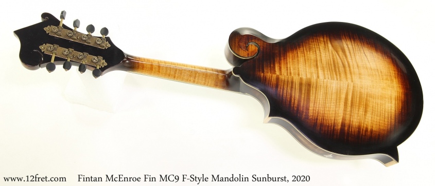 Fintan McEnroe Fin MC9 F-Style Mandolin Sunburst, 2020 Full Rear View