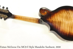 Fintan McEnroe Fin MC9 F-Style Mandolin Sunburst, 2020 Full Rear View