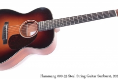 Flammang 000-35 Steel String Guitar Sunburst, 2020 Full Front View