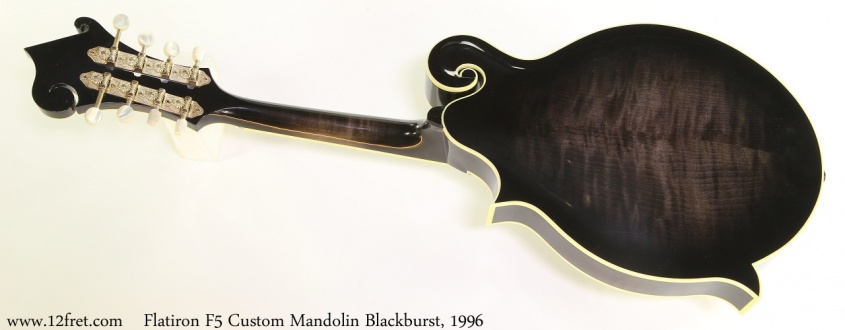 Flatiron F5 Custom Mandolin Blackburst, 1996 Full Rear View