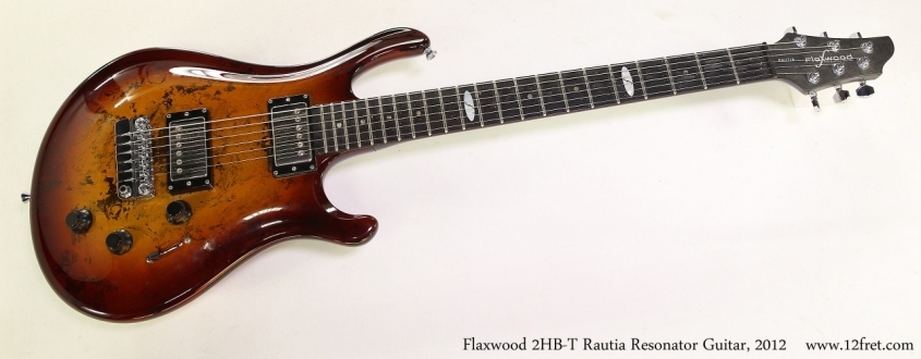 Flaxwood 2HB-T Rautia Resonator Guitar, 2012  Full Front View