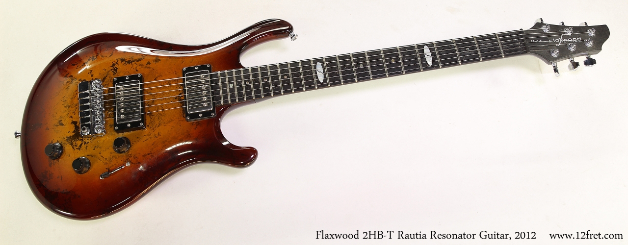 Flaxwood 2HB-T Rautia Resonator Guitar, 2012  Full Front View