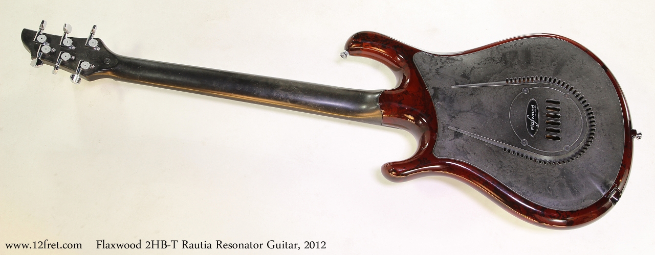 Flaxwood 2HB-T Rautia Resonator Guitar, 2012  Full Rear View