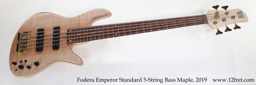 Fodera Emperor Standard 5-String Bass Maple, 2019 Full Front View