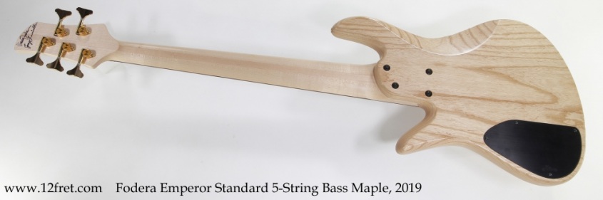 Fodera Emperor Standard 5-String Bass Maple, 2019 Full Rear View