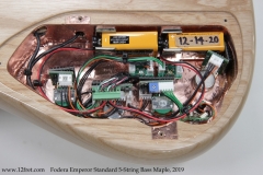 Fodera Emperor Standard 5-String Bass Maple, 2019 Control Cavity View