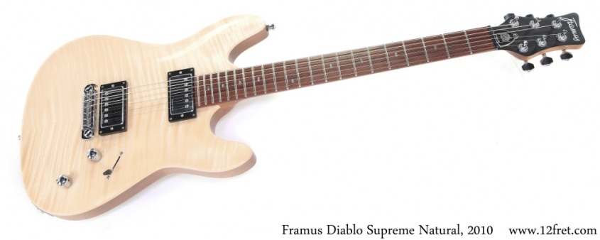 Framus Diablo Supreme Natural, 2010 Full Front View