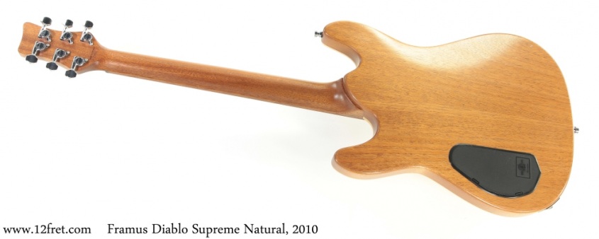 Framus Diablo Supreme Natural, 2010 Full Rear View