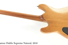 Framus Diablo Supreme Natural, 2010 Full Rear View