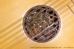 Frank Gay 8-Course Renaissance Style Lute, 1971 Rose View