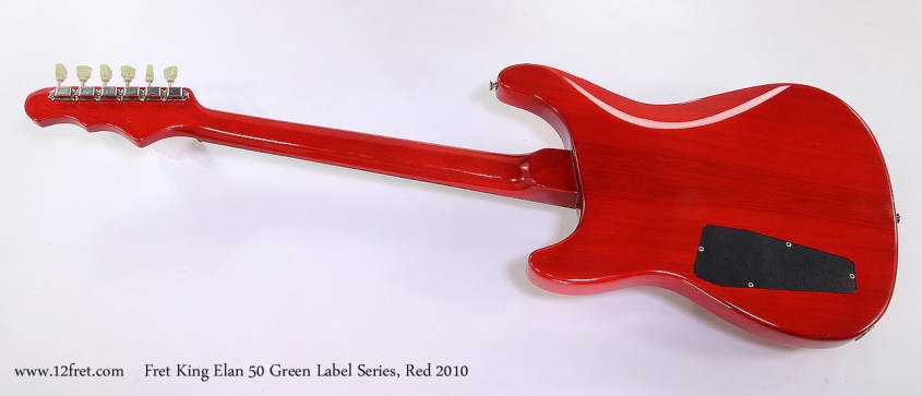 Fret King Elan 50 Green Label Series, Red 2010 Full Rear View